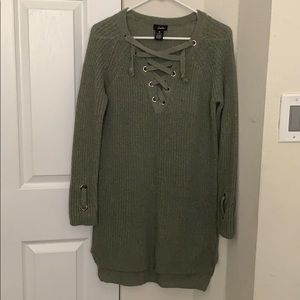 Olive sweater dress